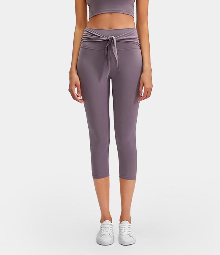 Bloom High Waisted Bowtie Capri Leggings