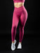 Surface Path Laser Cut Legging Rose Wine