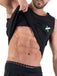 Men Black Sauna Crew Neck Vest