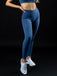 Surface Path Laser Cut Legging True Navy