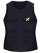 Men Black Sauna Crew Neck Vest