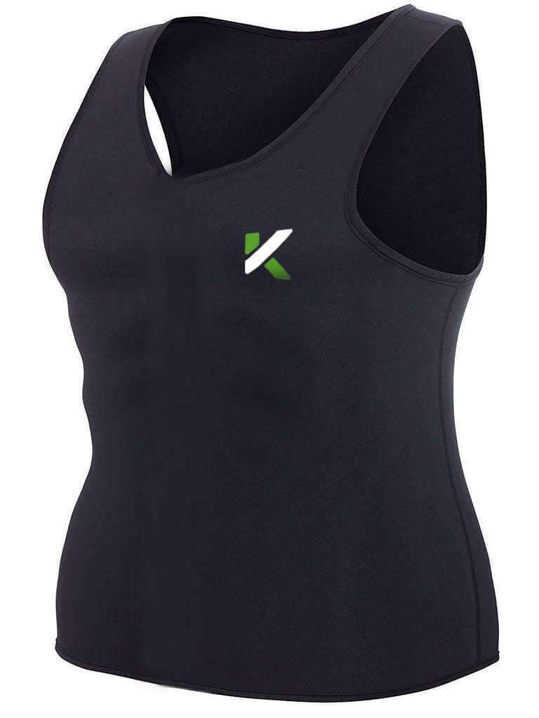 Men Black Sauna Crew Neck Vest