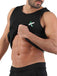 Men Black Sauna Crew Neck Vest