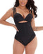 Zipper Button Triangle Lace Bodyshaper