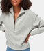 Half Zip Solid Color Sweatshirt