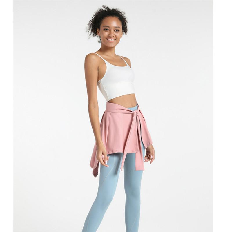 Solid Color Dance Sports Fitness Yoga Skirt