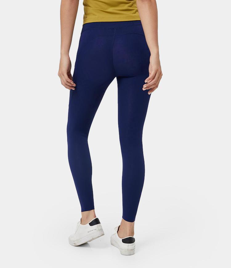 High Waisted Camo Side Pocket Raw Hem Leggings