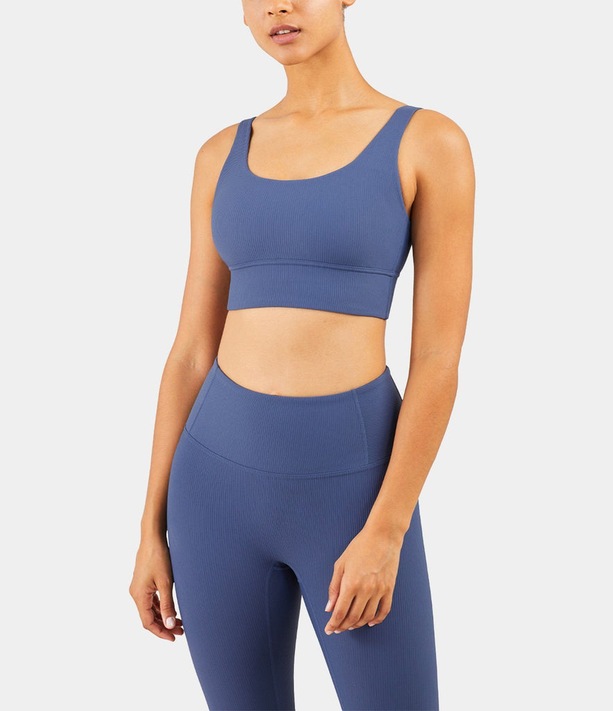 Bloom Longline Ribbed Tank Medium Support Sports Bra