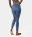 High Waisted Waistband Pocket Tie-Dye 7/8 Length Leggings