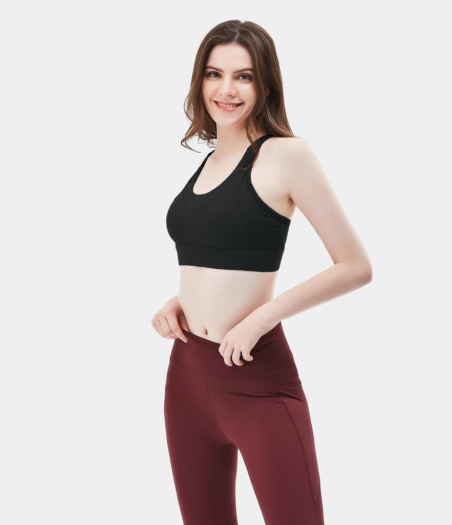 Bloom Neck Seamless Crisscross High Support Sports Bra