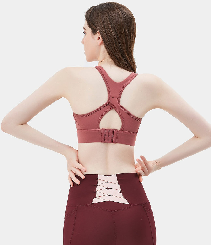 Bloom Neck Seamless Crisscross High Support Sports Bra