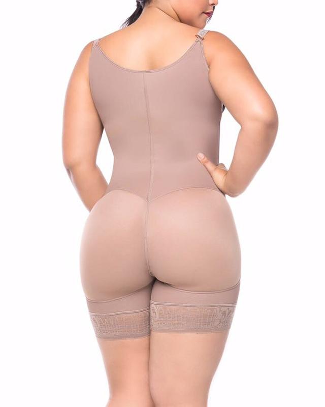 Women Bust Bodysuit Body Shaper Zipper