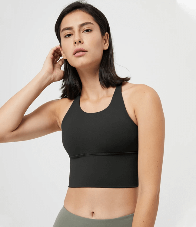 Longline Crisscross Strappy Medium Support Sports Bra