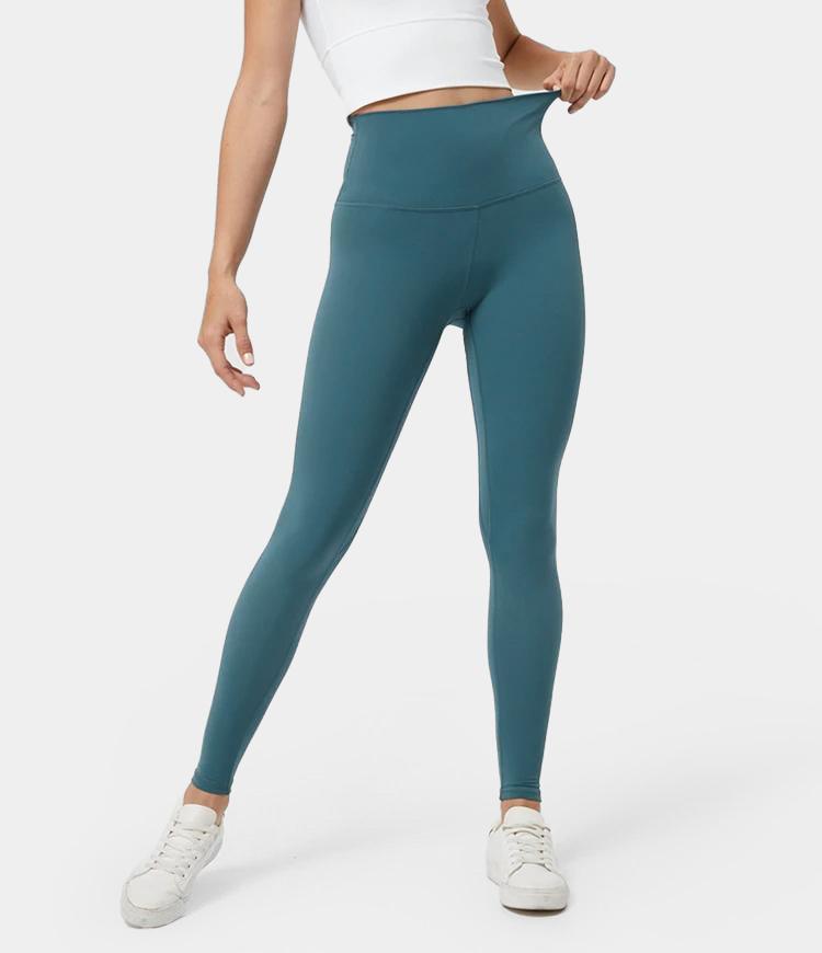Super High Waisted Camo Waistband Pocket Leggings