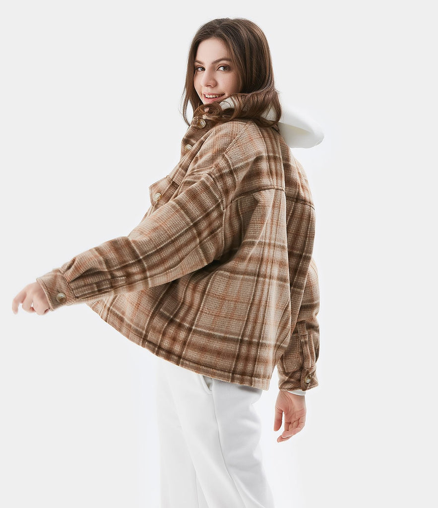 Plaid Check Multi Pocket Jacket