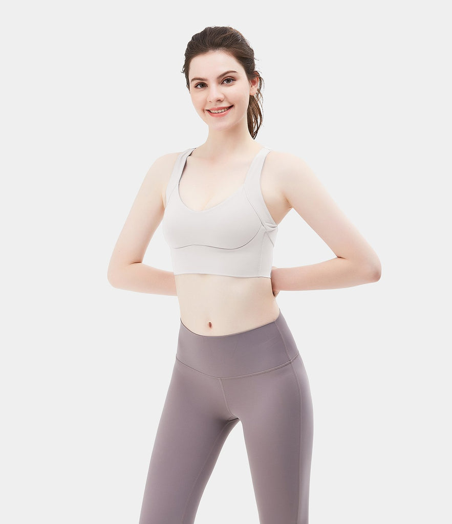 Bloom Neck Seamless Crisscross High Support Sports Bra