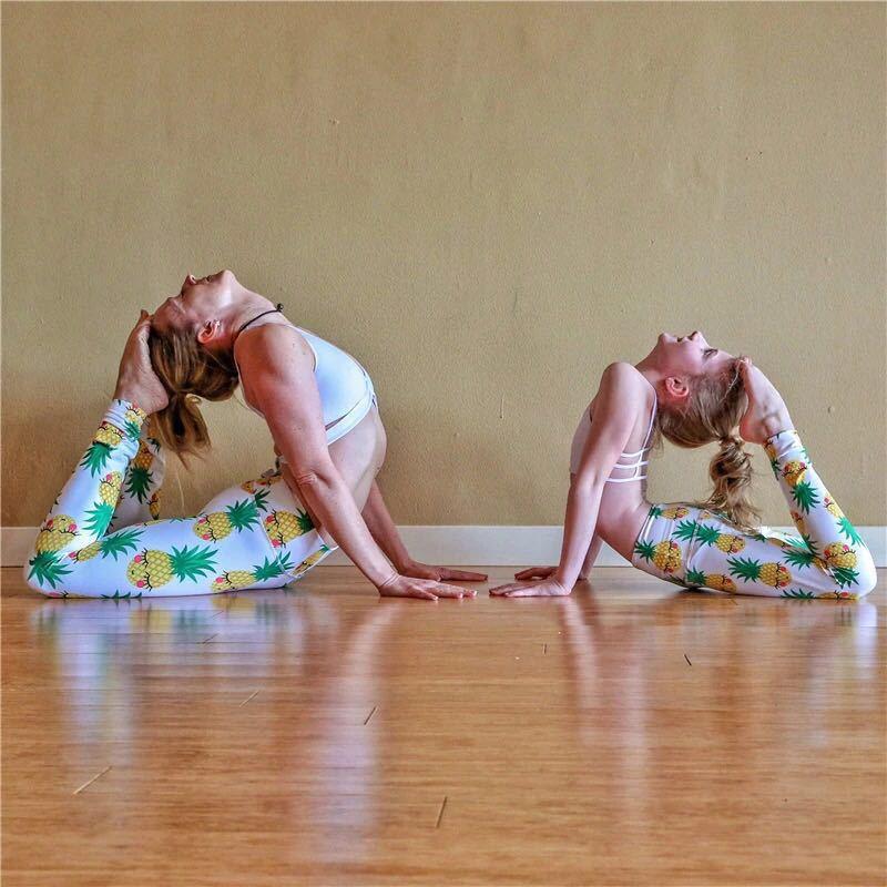 Pineapple Parent child Yoga Pants Sport Casual Print