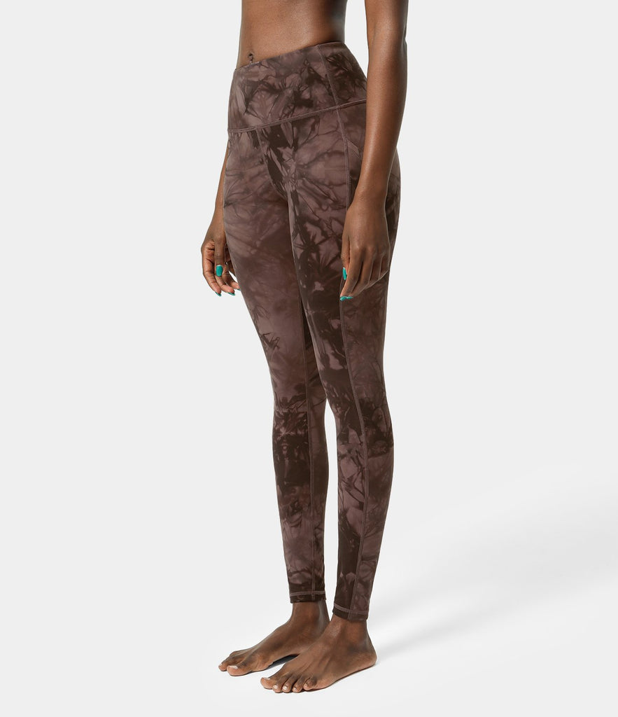 High Waisted Side Pocket Tie Dye Full Length Leggings