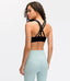 Bloom High Neck Crisscross Strappy Medium Support Sports Bra