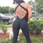 Sexy One piece Fitness Printing Jumpsuit