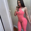 Sexy One piece Fitness Printing Jumpsuit