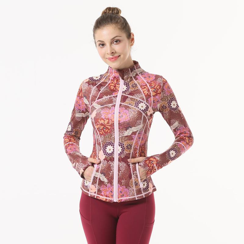 Printed Casual Tight Yoga Jacket