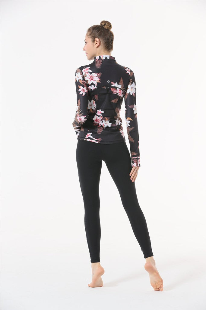 Printed Casual Tight Yoga Jacket