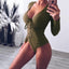 High Waist Neck Sports Fitness Suit