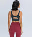 High Neck Camo Longline Racerback Support Sports Bra