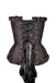 Black Brocade Sweetheart Corset Ruffle Trim
