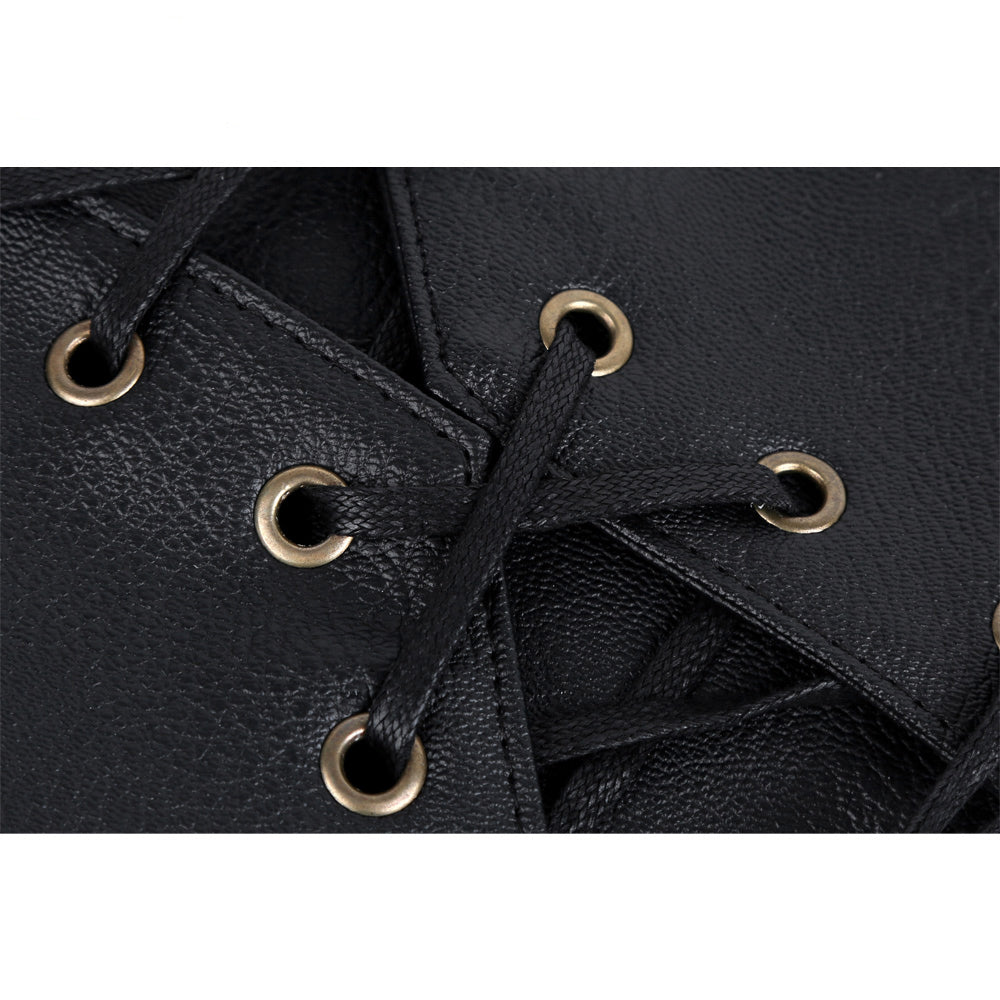 Vintage Wide Bandage Waist Leather Corset