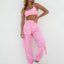 Cropped Two Piece Pants Sexy Tracksuit