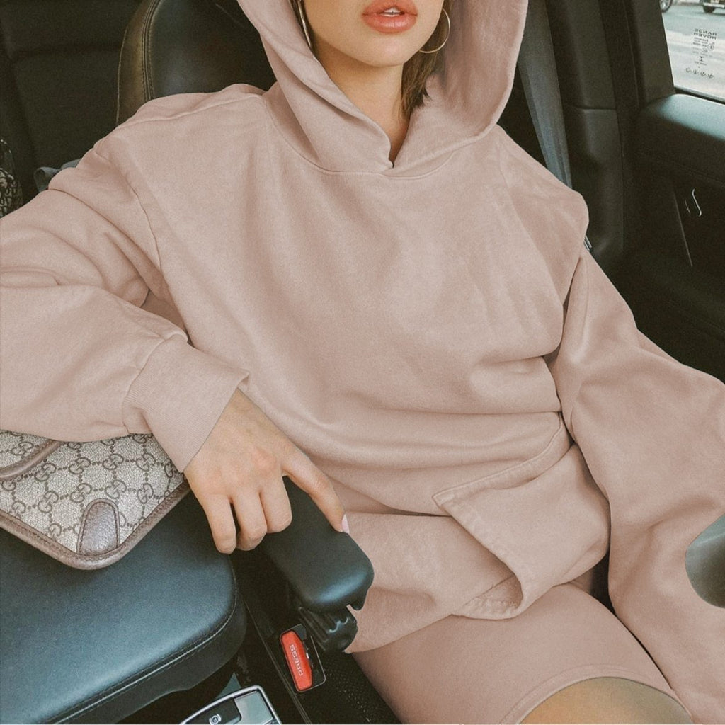 Fashion Streetwear Sports Suits Hoodie Shorts Pcs