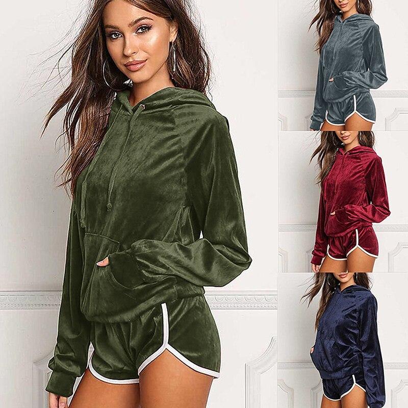 Women Sports Sets Tracksuits Hoodies Pieces