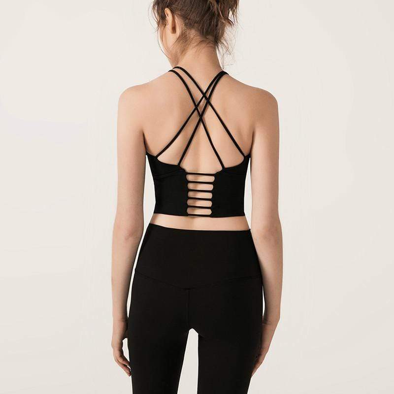 Shockproof Sports Bra Thin Straps