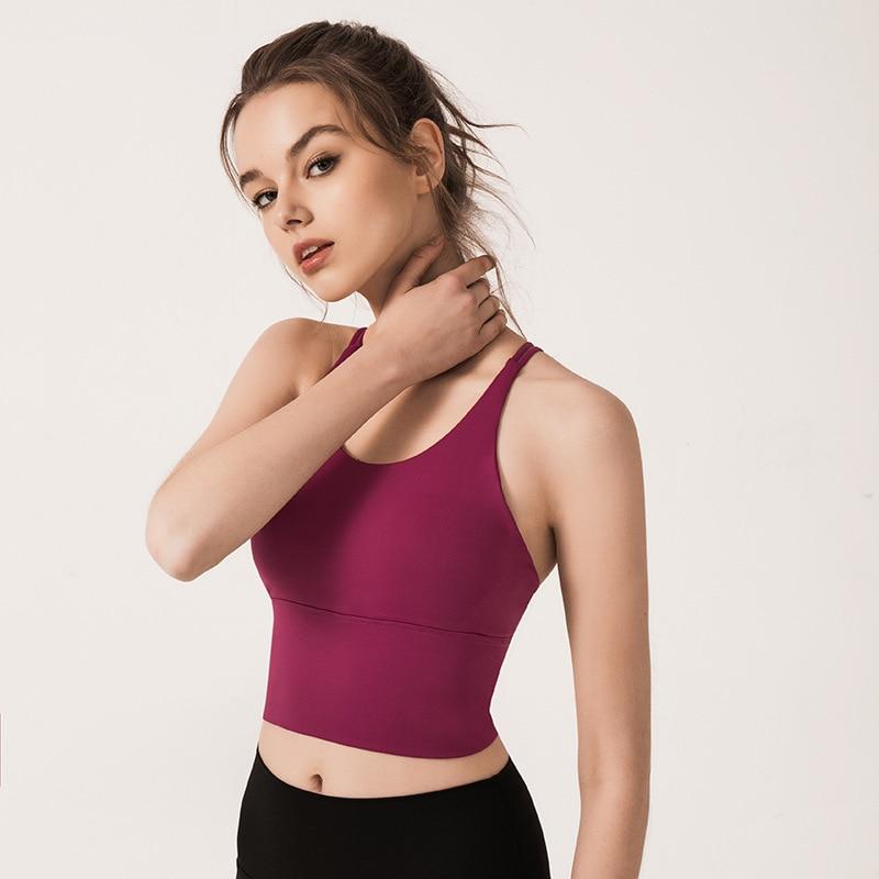 Shockproof Sports Bra Thin Straps