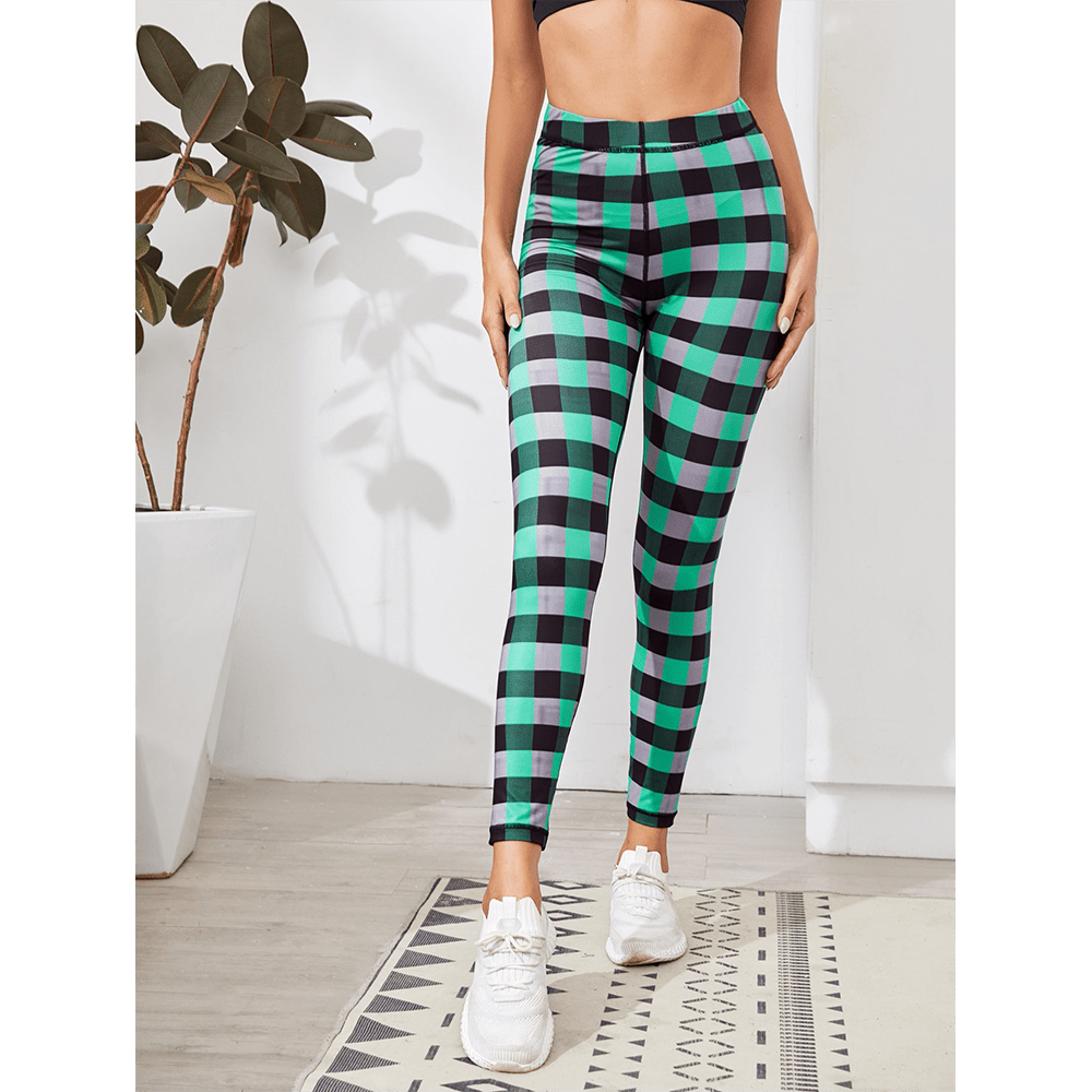 High Waisted Slim Printed Legging