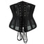 Double Steel Boned Breathable Waist Training Mesh Underbust Black Corset