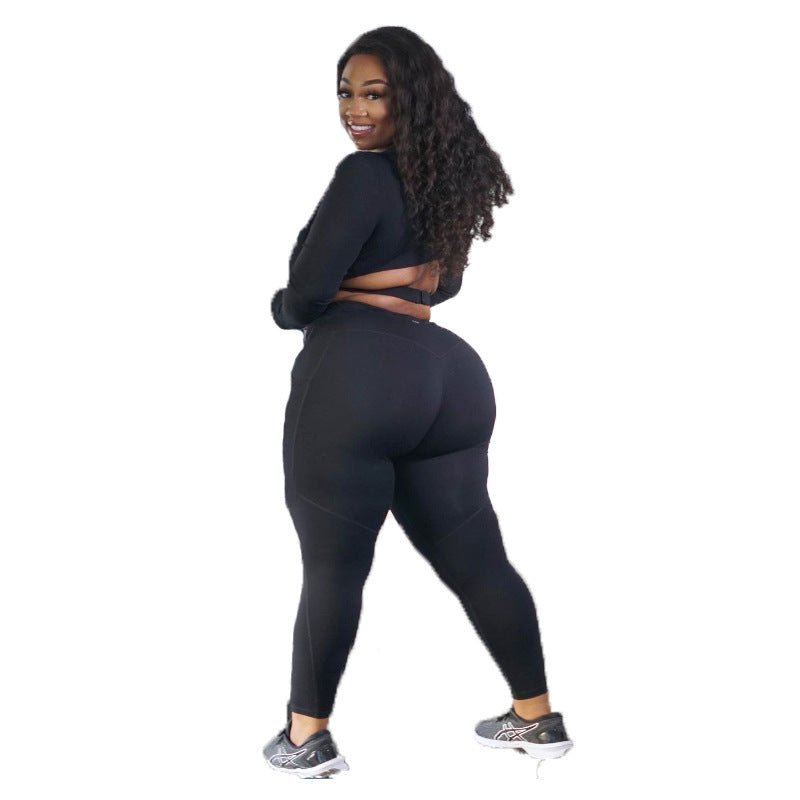 Large Size Women Sexy Sports Two piece Suit