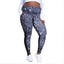 Large code Printed Yoga Pants Bare Peach Hips