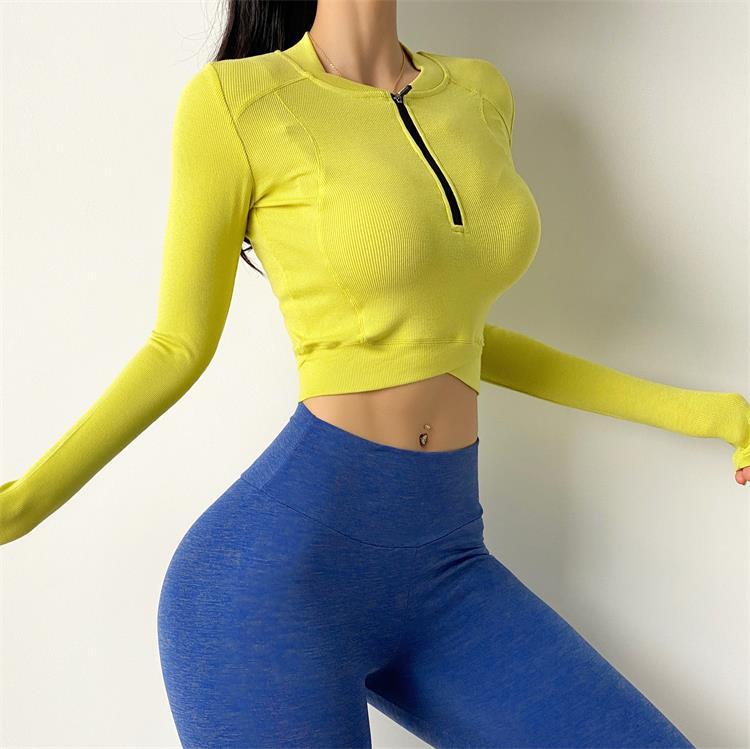 Sexy Pure Colour Fitness Long Sleeve