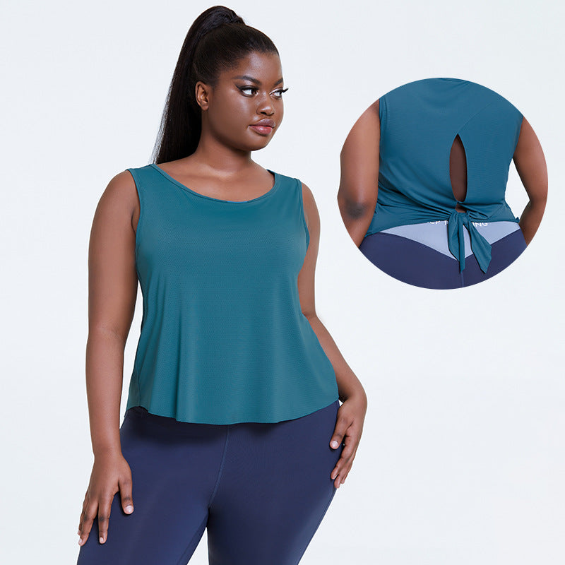 Plus Size Lulu Workout Clothes Hollowed Beauty Back Thin
