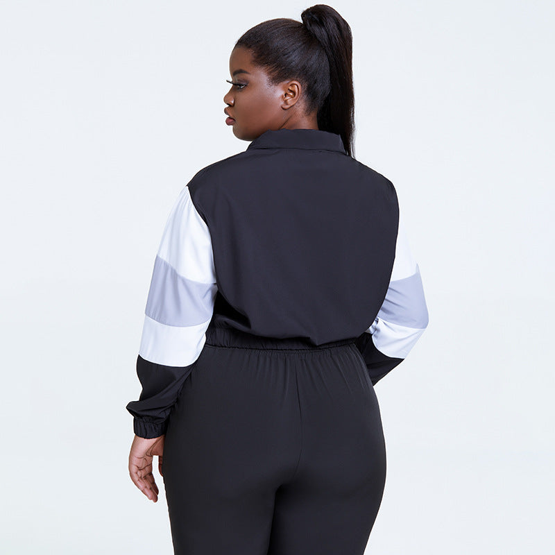 Large code Stitched Sportswear Loose