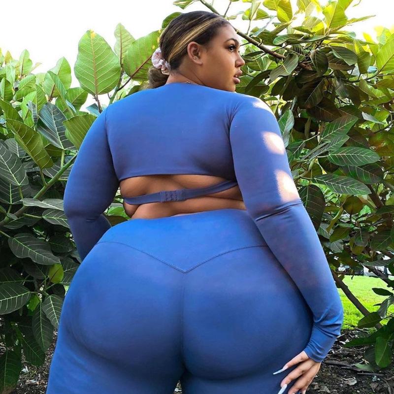 Large Size Women Sexy Sports Two piece Suit