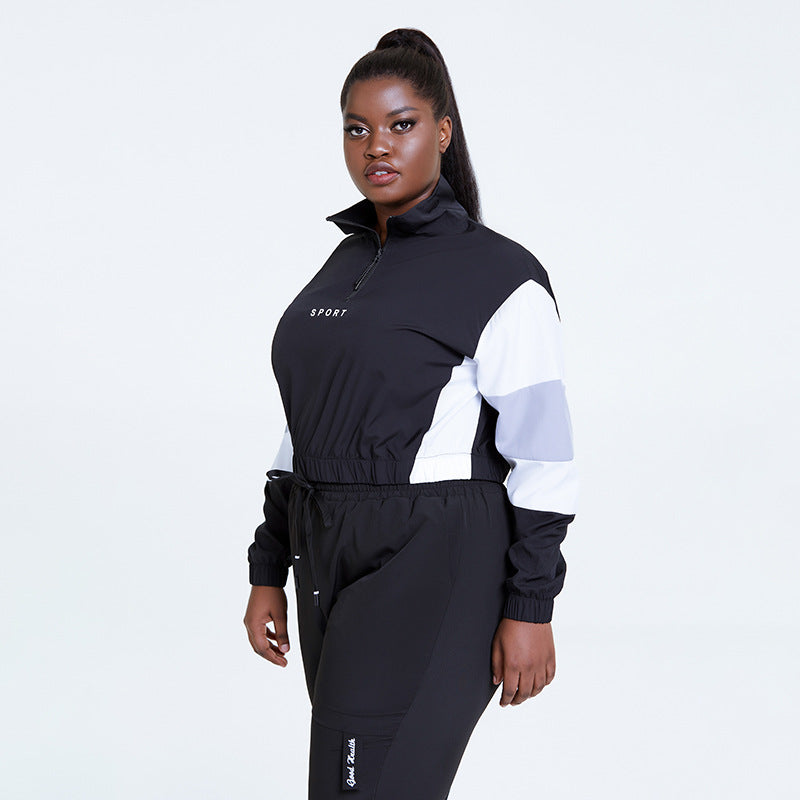 Large code Stitched Sportswear Loose