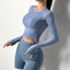 Solid Color Leisure Quick drying Fitness Yoga Long Sleeve