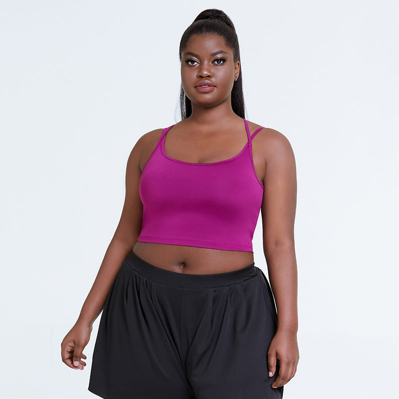 Plus Size Cross Back Sports Bra