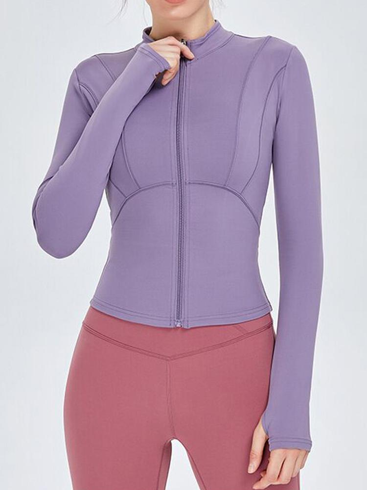 Nude Solid Color Professional Training Sports Jacket