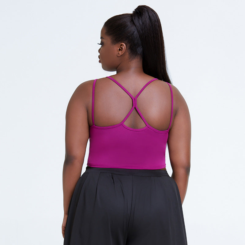 Plus Size Cross Back Sports Bra