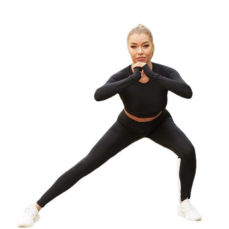 Pure Color Sports Bra Sexy Yoga Suit